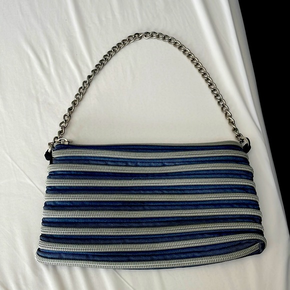 BAM denim colored bag. - Picture 2 of 7